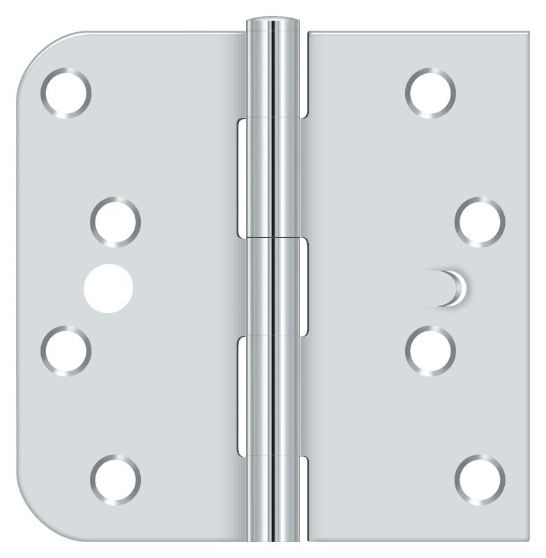 Deltana - Left Hand 4" x 4" x 5/8" x Square Hinge - Bright Chrome