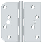 Deltana - Left Hand 4" x 4" x 5/8" x Square Hinge - Bright Chrome