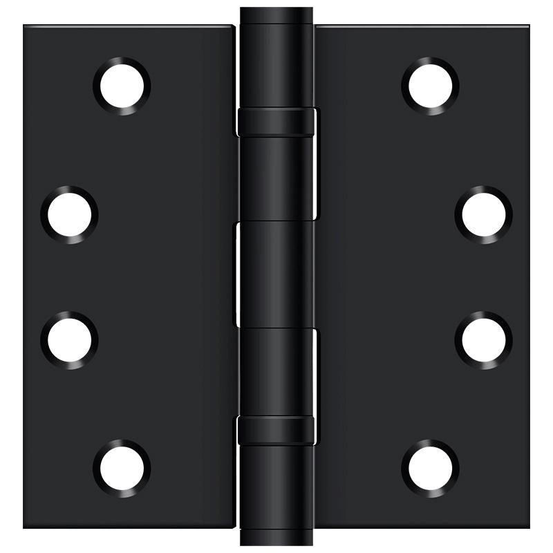 Deltana - 4" x 4" Square Hinge; Heavy Duty; Ball Bearings - Flat Black