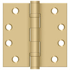 Deltana - 4" x 4" Square Hinge; Heavy Duty; Ball Bearings - Satin Brass