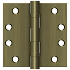Deltana - 4" x 4" Square Hinge; Heavy Duty; Ball Bearings - Antique Brass