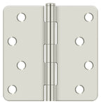 Deltana - 4" x 4" x 1/4" Radius Hinge - Bright Nickel