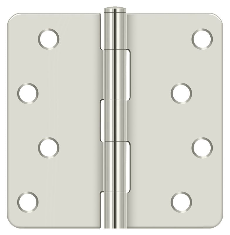 Deltana - 4" x 4" x 1/4" Radius Hinge - Bright Nickel