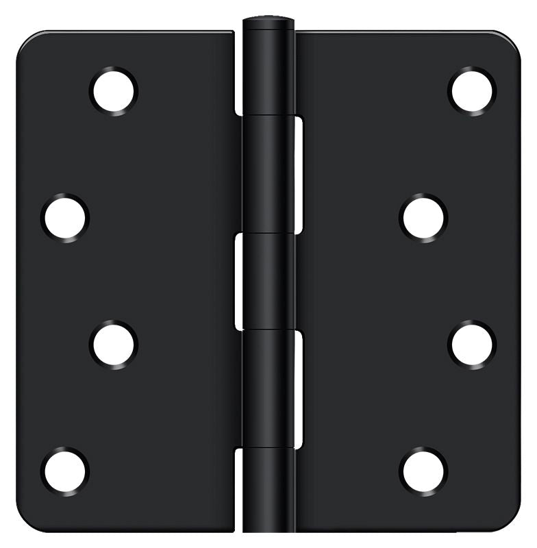 Deltana - 4" x 4" x 1/4" Radius Hinge - Flat Black