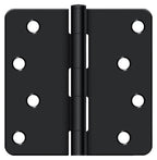 Deltana - 4" x 4" x 1/4" Radius Hinge - Flat Black
