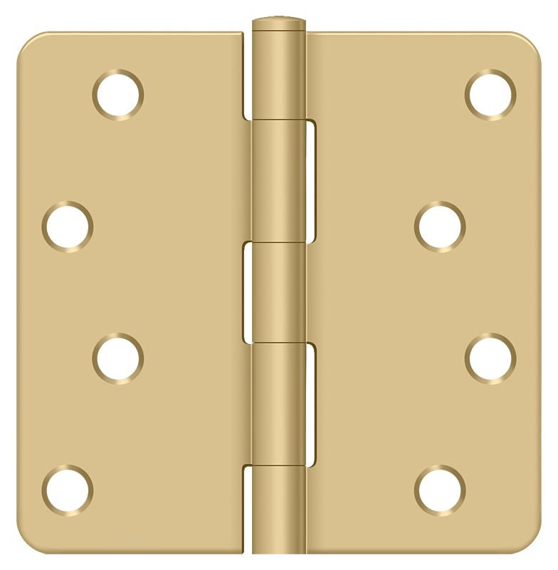 Deltana - 4" x 4" x 1/4" Radius Hinge - Satin Brass