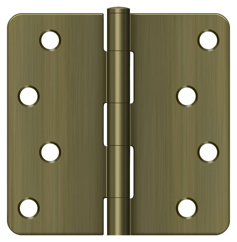 Deltana - 4" x 4" x 1/4" Radius Hinge - Antique Brass