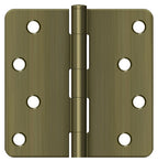 Deltana - 4" x 4" x 1/4" Radius Hinge - Antique Brass