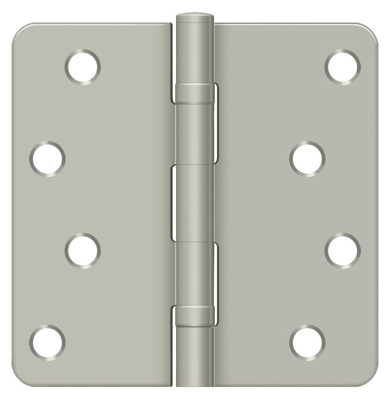 Deltana - 4" x 4" x 1/4" Radius Hinge; Ball Bearings - Satin Nickel