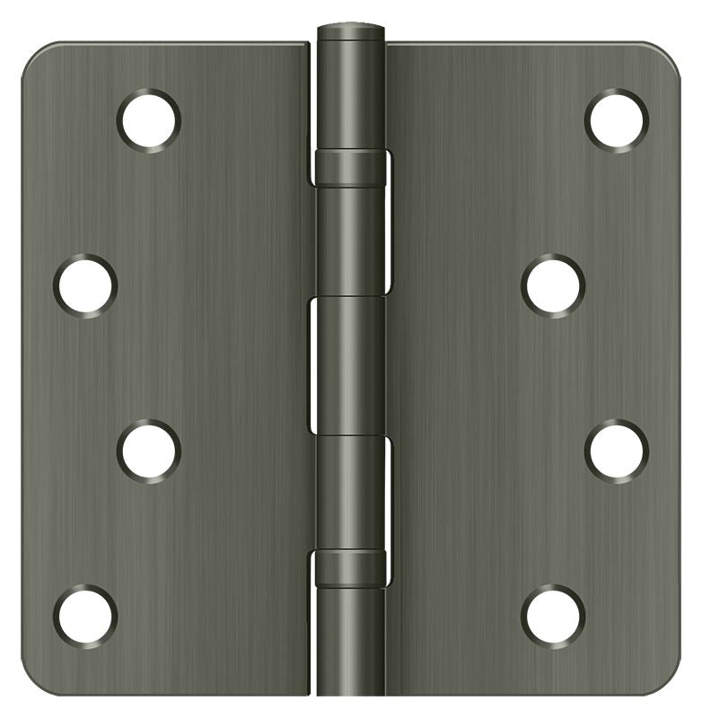 Deltana - 4" x 4" x 1/4" Radius Hinge; Ball Bearings - Antique Nickel