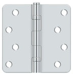 Deltana - 4" x 4" x 1/4" Radius Hinge; Ball Bearings - Bright Chrome