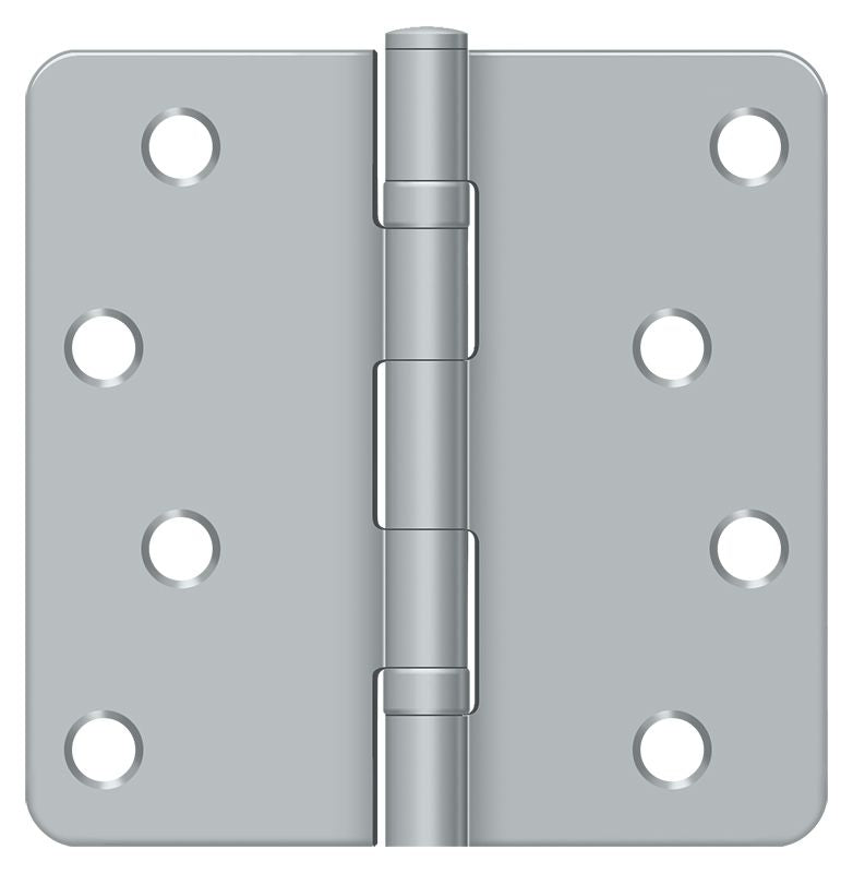 Deltana - 4" x 4" x 1/4" Radius Hinge; Ball Bearings - Satin Chrome