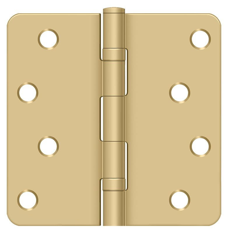 Deltana - 4" x 4" x 1/4" Radius Hinge; Ball Bearings - Satin Brass