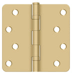 Deltana - 4" x 4" x 1/4" Radius Hinge; Ball Bearings - Satin Brass