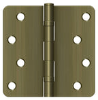 Deltana - 4" x 4" x 1/4" Radius Hinge; Ball Bearings - Antique Brass