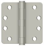 Deltana - 4" x 4" x 1/4" Radius Hinge; Heavy Duty - Satin Nickel