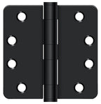 Deltana - 4" x 4" x 1/4" Radius Hinge; Heavy Duty - Flat Black