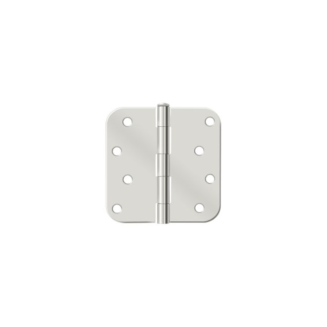 Deltana - 4" x 4" x 5/8" Radius Hinge (Steel) - Bright Nickel