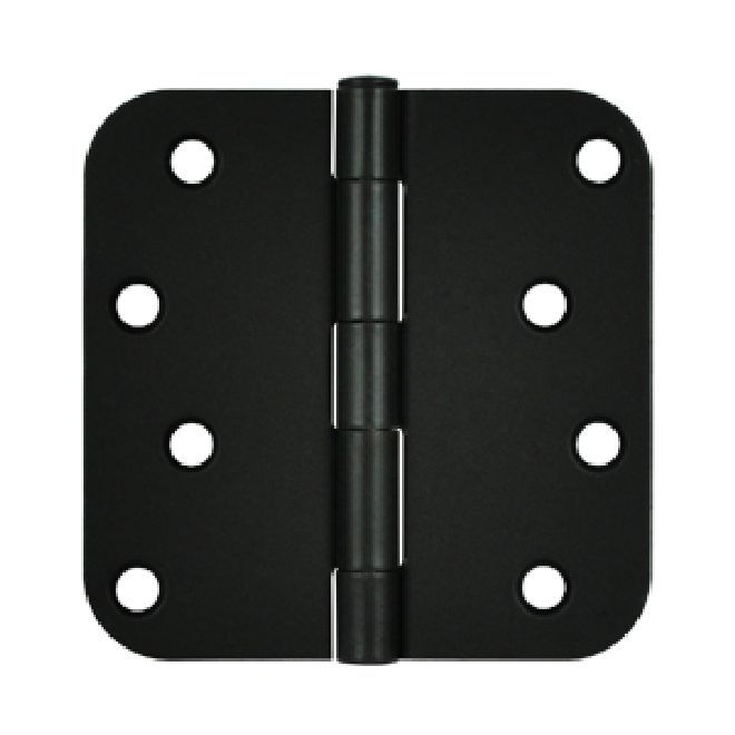 Deltana - 4" x 4" x 5/8" Radius Hinge (Steel) - Flat Black