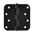 Deltana - 4" x 4" x 5/8" Radius Hinge (Steel) - Flat Black