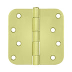 Deltana - 4" x 4" x 5/8" Radius Hinge (Steel) - Bright Brass