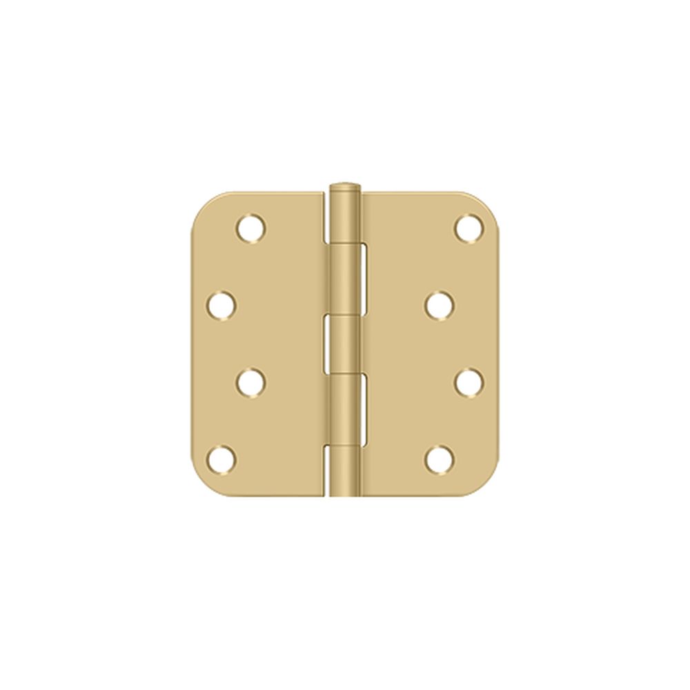 Deltana - 4" x 4" x 5/8" Radius Hinge (Steel) - Satin Brass