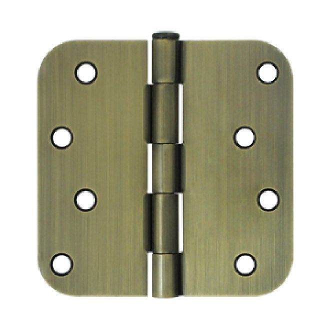 Deltana - 4" x 4" x 5/8" Radius Hinge (Steel) - Antique Brass