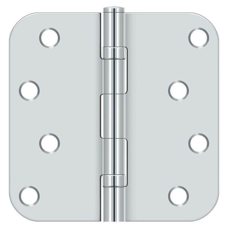 Deltana - 4" x 4" x 5/8" Radius Hinge; Ball Bearings - Bright Chrome