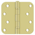 Deltana - 4" x 4" x 5/8" Radius Hinge; Ball Bearings - Bright Brass