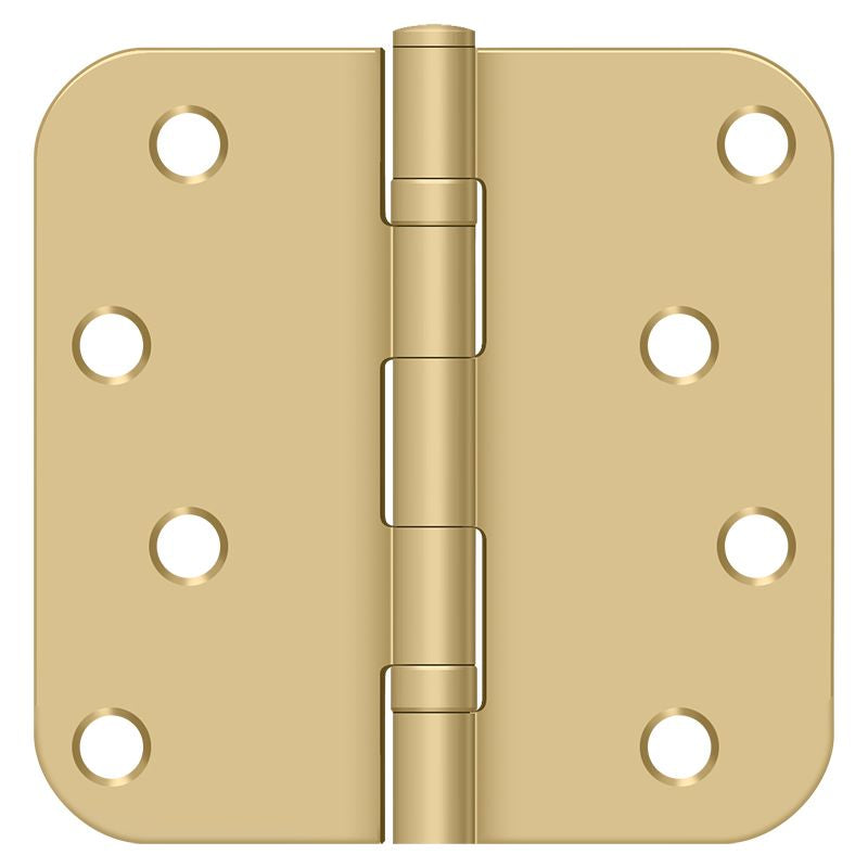 Deltana - 4" x 4" x 5/8" Radius Hinge; Ball Bearings - Satin Brass