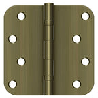 Deltana - 4" x 4" x 5/8" Radius Hinge; Ball Bearings - Antique Brass