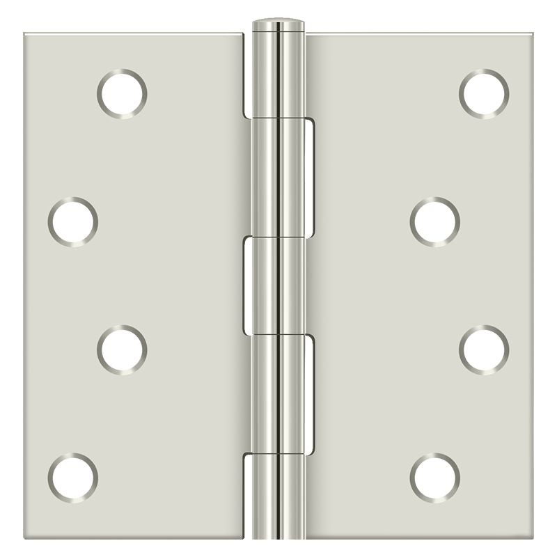 Deltana - 4" x 4" Square Hinge (Steel) - Bright Nickel