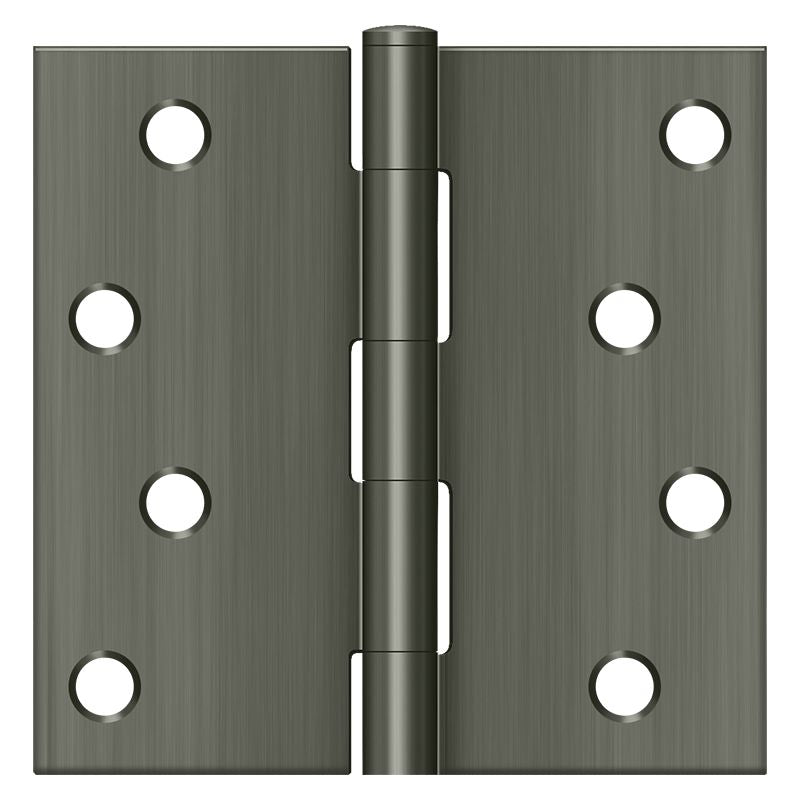 Deltana - 4" x 4" Square Hinge (Steel) - Antique Nickel