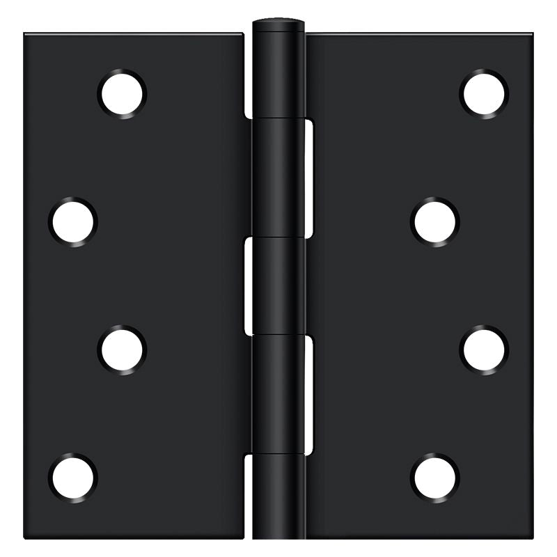 Deltana - 4" x 4" Square Hinge (Steel) - Flat Black