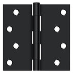 Deltana - 4" x 4" Square Hinge (Steel) - Flat Black