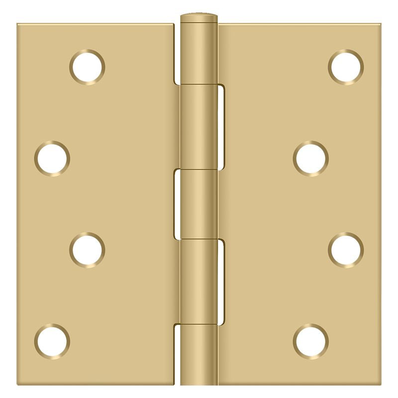 Deltana - 4" x 4" Square Hinge (Steel) - Satin Brass
