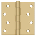 Deltana - 4" x 4" Square Hinge (Steel) - Satin Brass