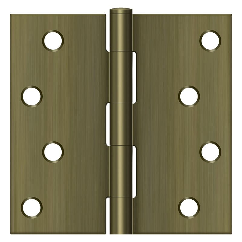 Deltana - 4" x 4" Square Hinge (Steel) - Antique Brass