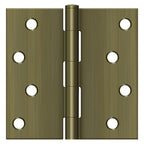 Deltana - 4" x 4" Square Hinge (Steel) - Antique Brass