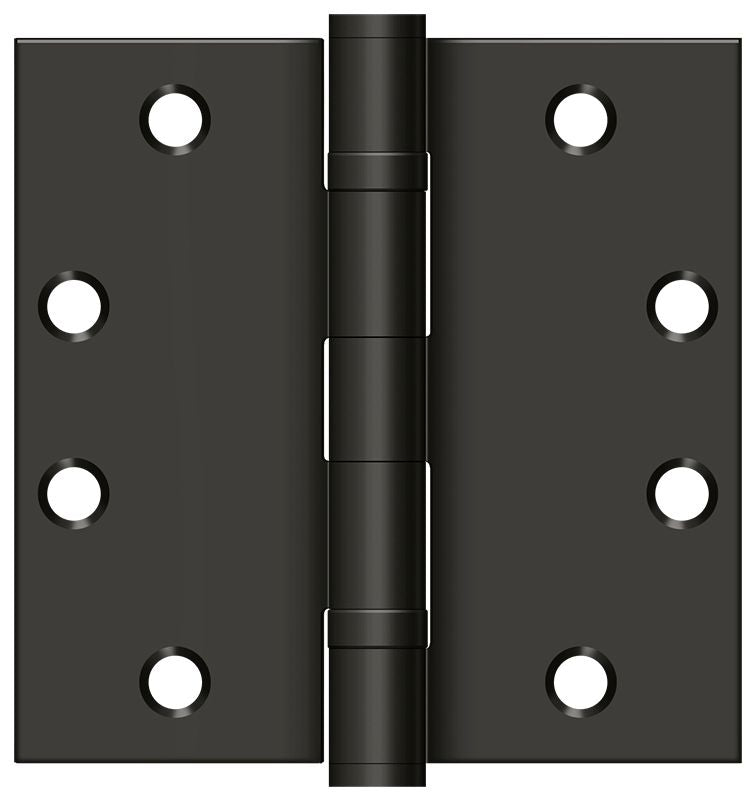 Deltana - 4-1/2" x 4-1/2" Square Hinge; Heavy Duty; Ball Bearings - Oil Rubbed Bronze