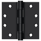 Deltana - 4-1/2" x 4-1/2" Square Hinge; Heavy Duty; Ball Bearings - Paint Black