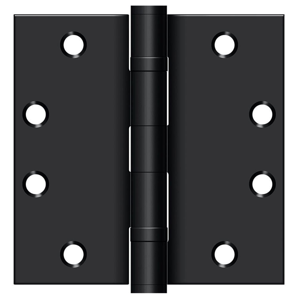 Deltana - 4-1/2" x 4-1/2" Square Hinge; Heavy Duty; Ball Bearings - Paint Black