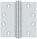 Deltana - 4-1/2" x 4-1/2" Square Hinge; Heavy Duty; Ball Bearings - Bright Chrome