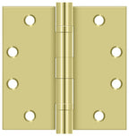 Deltana - 4-1/2" x 4-1/2" Square Hinge; Heavy Duty; Ball Bearings - Bright Brass