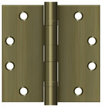 Deltana - 4-1/2" x 4-1/2" Square Hinge; Heavy Duty; Ball Bearings - Antique Brass