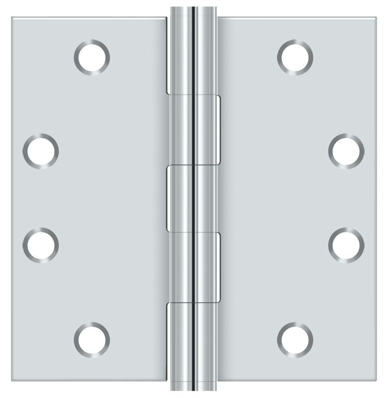 Deltana - 4-1/2" x 4-1/2" Square Hinge; Heavy Duty - Bright Chrome