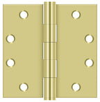 Deltana - 4-1/2" x 4-1/2" Square Hinge; Heavy Duty - Bright Brass