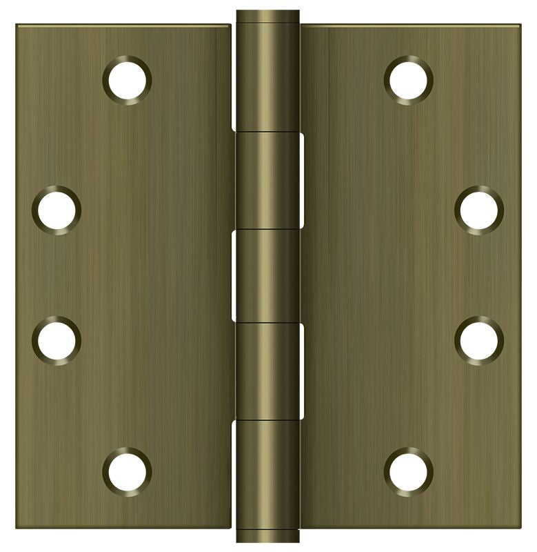 Deltana - 4-1/2" x 4-1/2" Square Hinge; Heavy Duty - Antique Brass