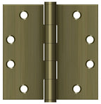 Deltana - 4-1/2" x 4-1/2" Square Hinge; Heavy Duty - Antique Brass