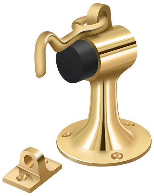 Deltana - Floor Mount Bumper with Holder - Lifetime Brass